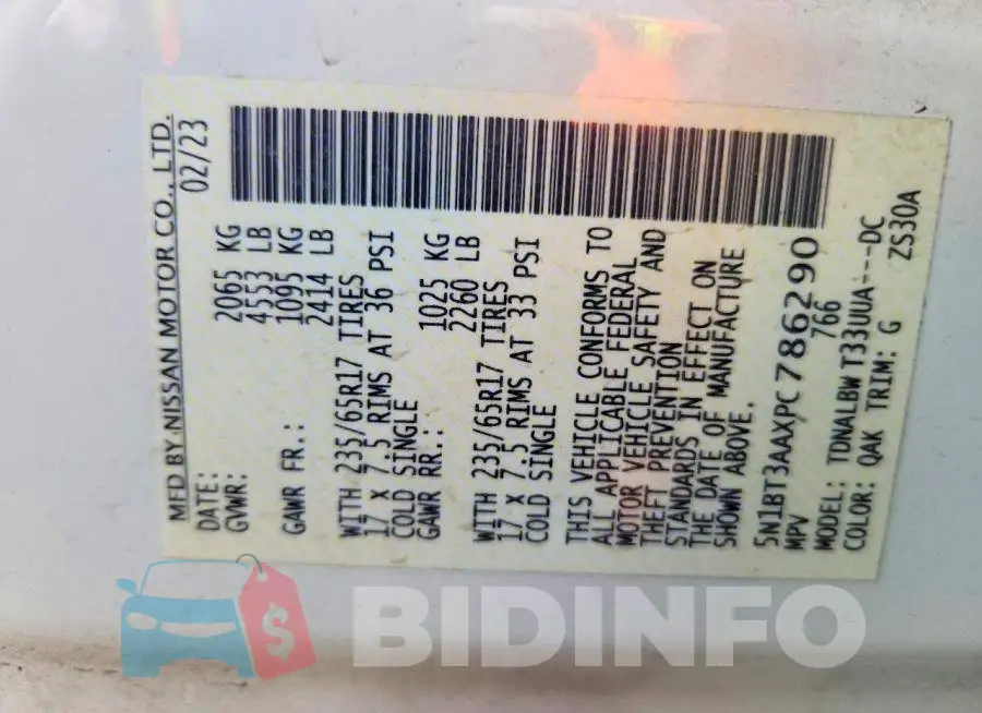 5N1BT3AAXPC786290 Photo# 13