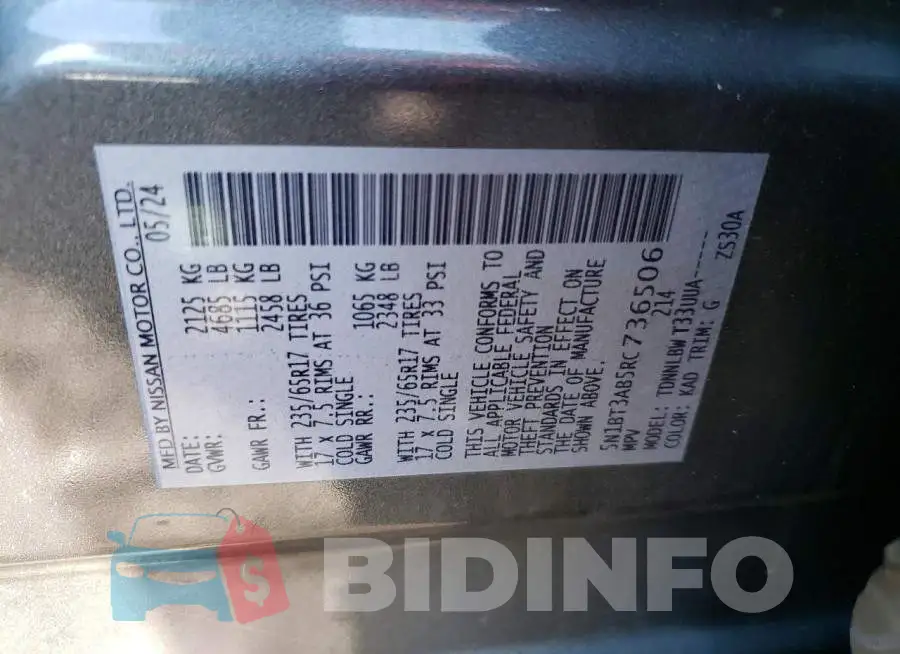 5N1BT3AB5RC736506 Photo# 13