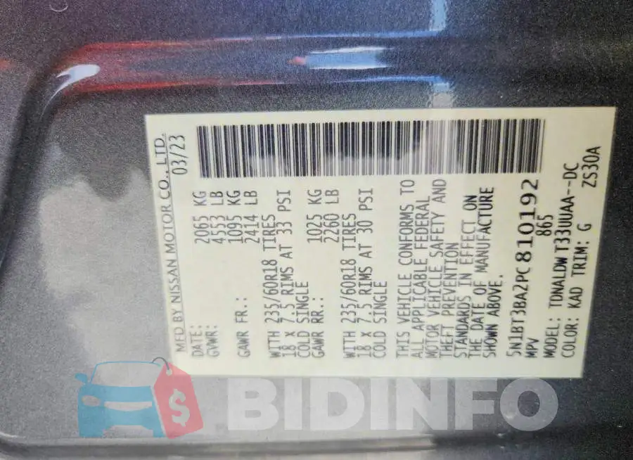 5N1BT3BA2PC810192 Photo# 14