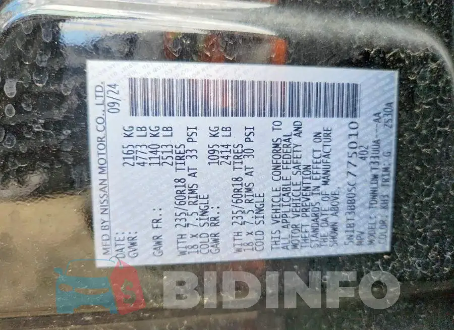 5N1BT3BB0SC775010 Photo# 13