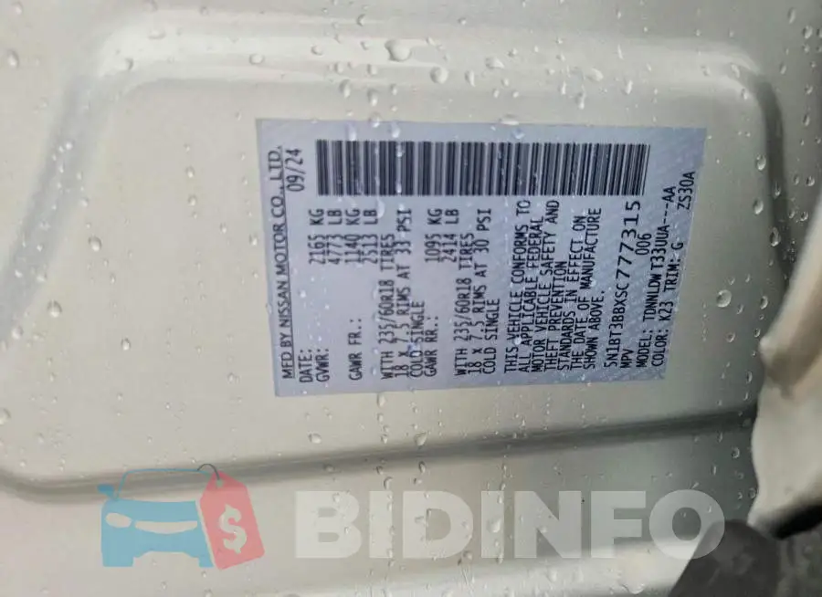 5N1BT3BBXSC777315 Photo# 13