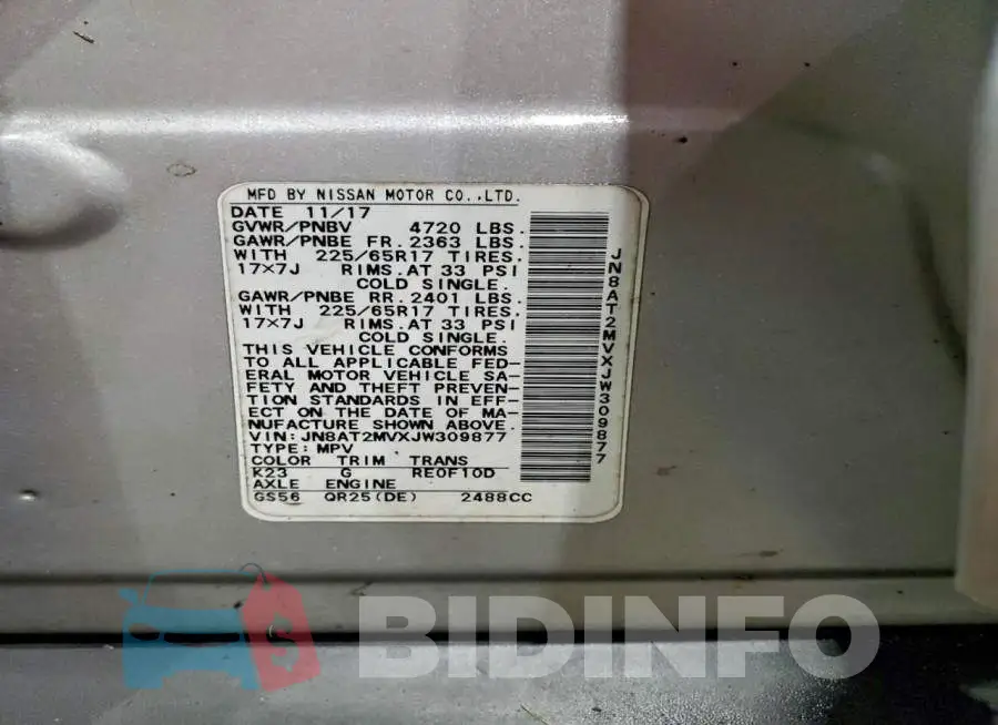 JN8AT2MVXJW309877 Photo# 13