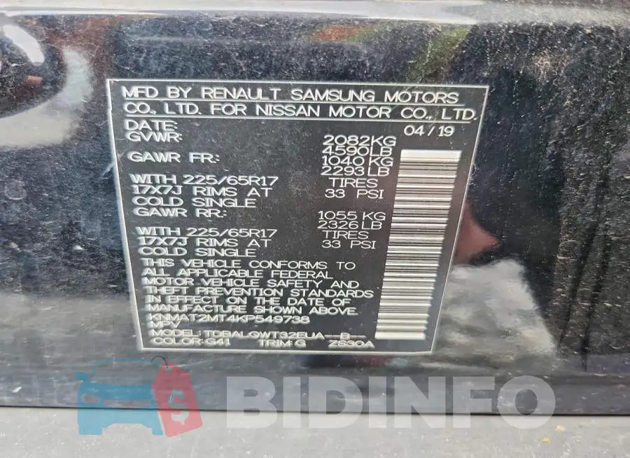 KNMAT2MT4KP549738 Photo# 13