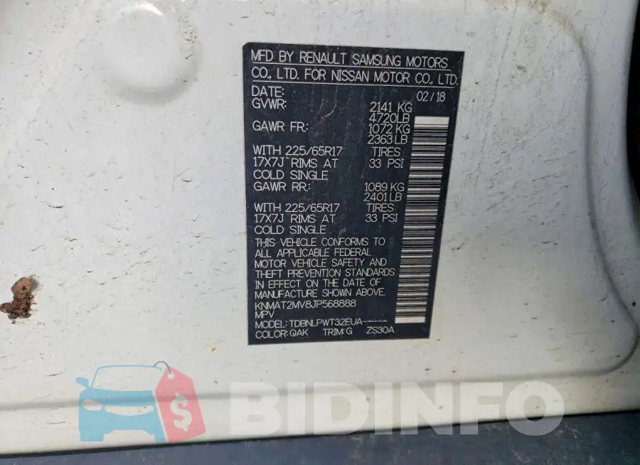 KNMAT2MV8JP568888 Photo# 14
