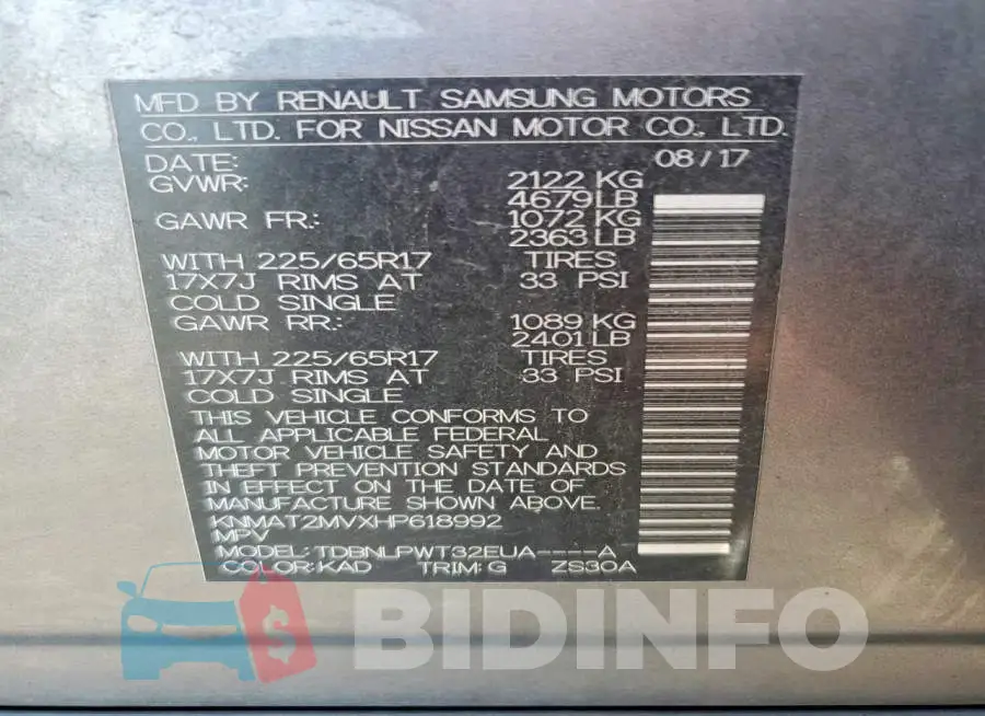 KNMAT2MVXHP618992 Photo# 13