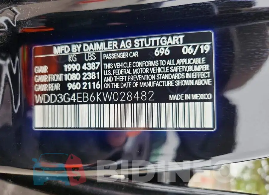 WDD3G4EB6KW028482 Photo# 12