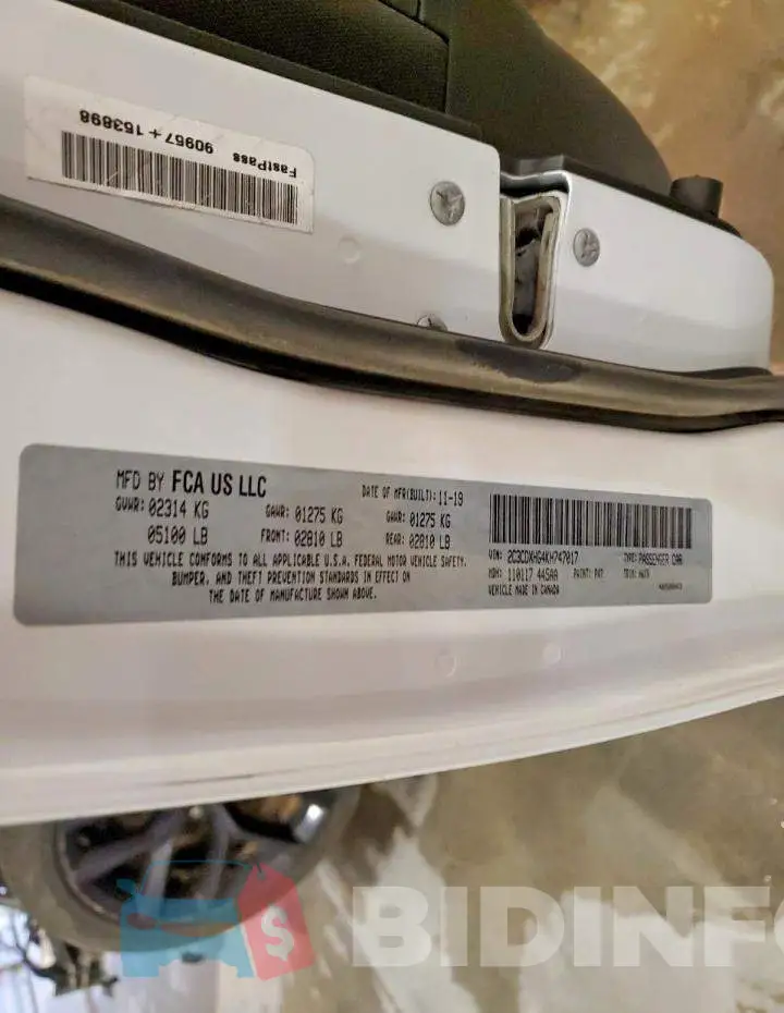 2C3CDXHG4KH747017 Photo# 13