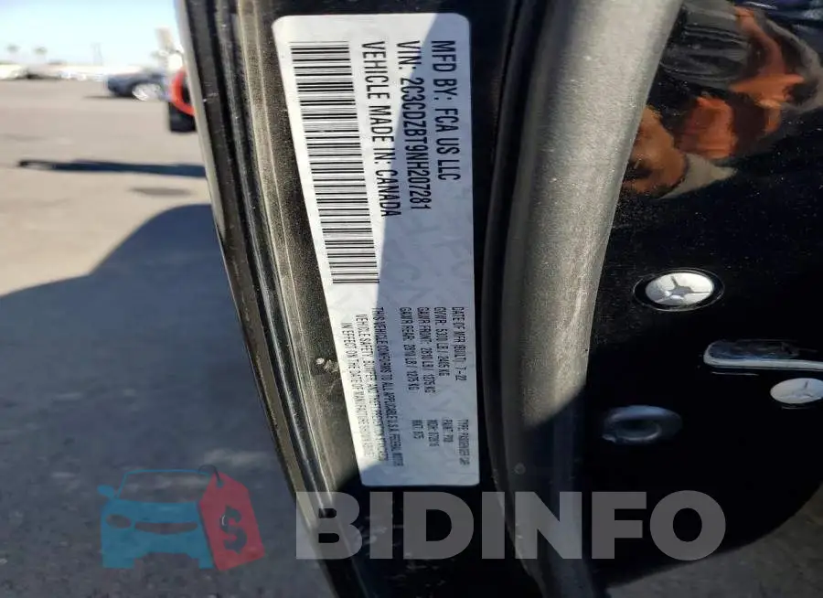 2C3CDZBT9NH207281 Photo# 12