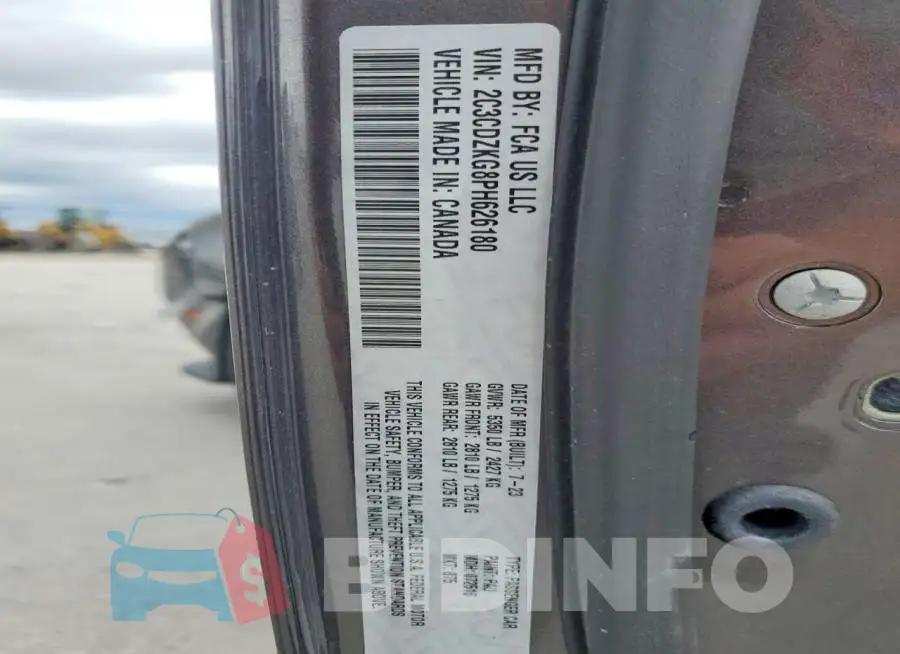 2C3CDZKG8PH626180 Photo# 12
