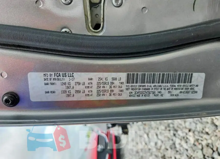 3C4PDDEG7HT567501 Photo# 14
