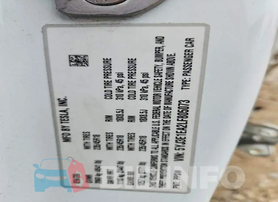 5YJ3E1EA2LF805073 Photo# 12