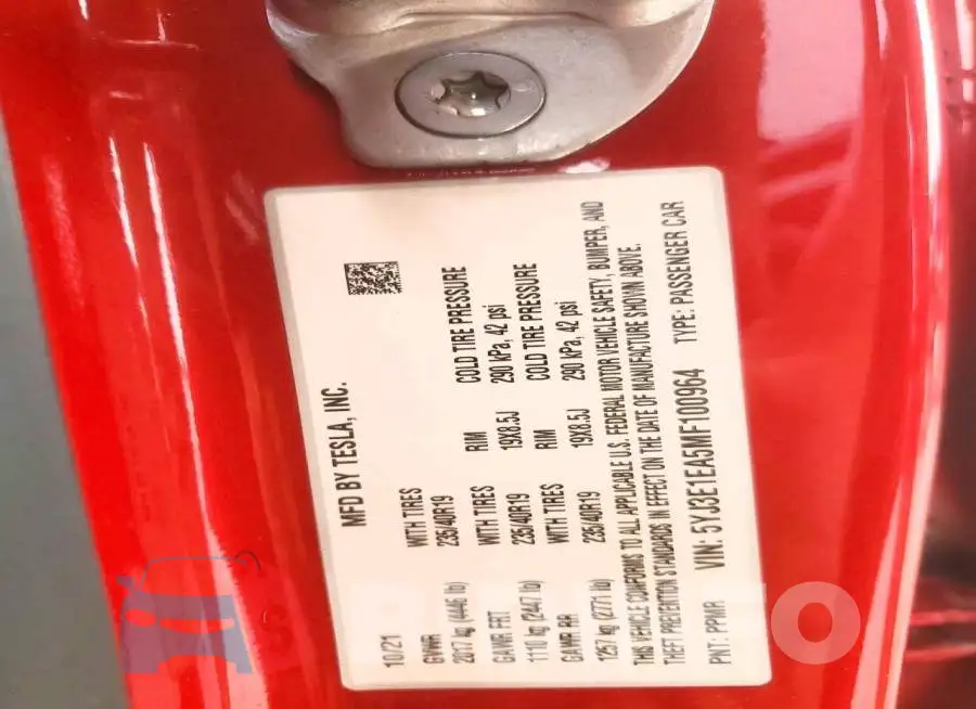 5YJ3E1EA5MF100964 Photo# 12
