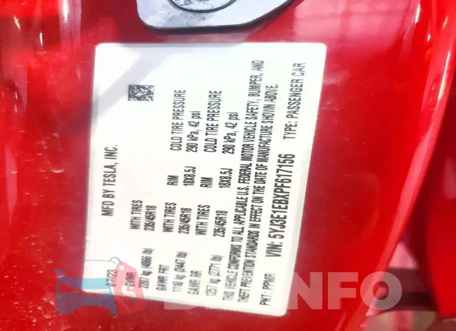 5YJ3E1EBXPF617156 Photo# 12