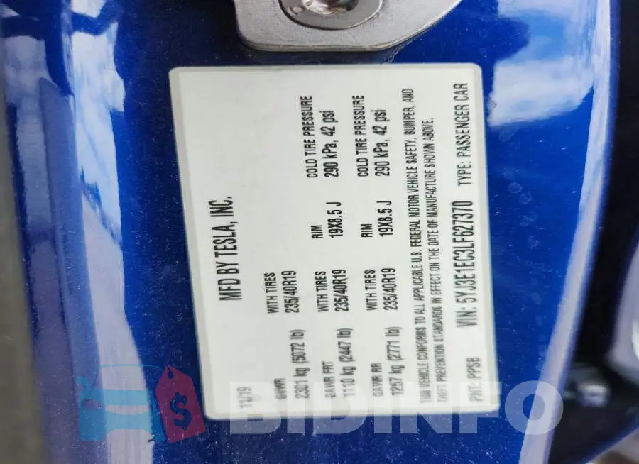 5YJ3E1EC3LF627370 Photo# 12
