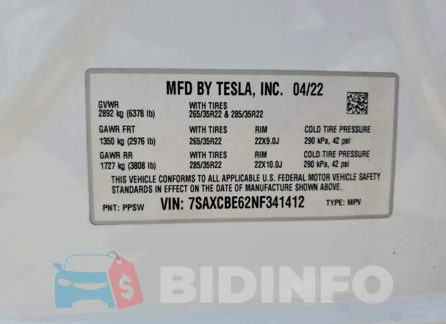 7SAXCBE62NF341412 Photo# 14
