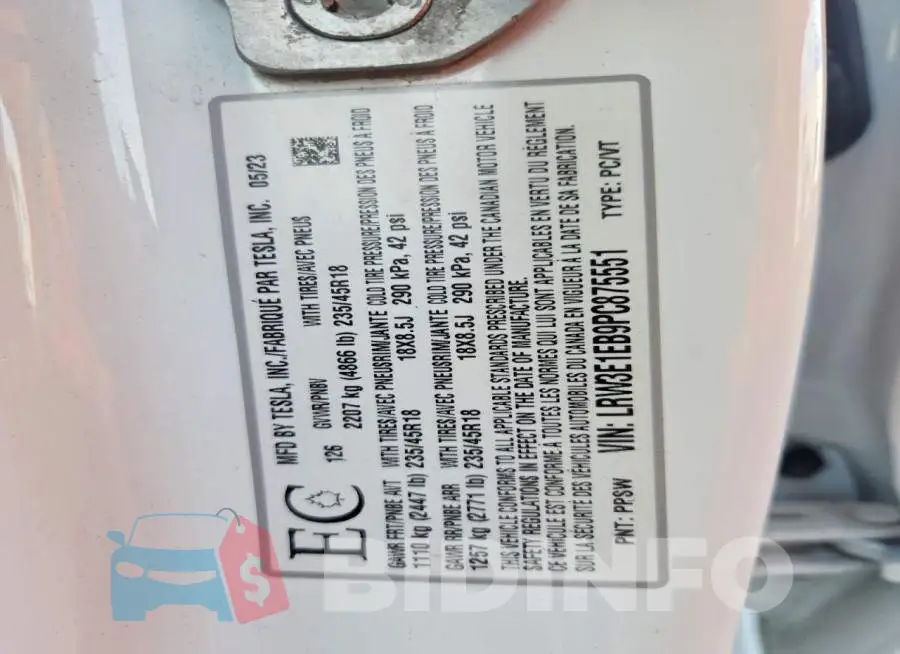 LRW3E1EB9PC875551 Photo# 12
