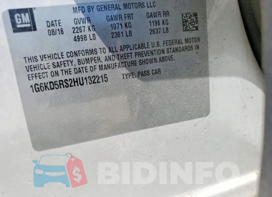 1G6KD5RS2HU132215 Photo# 12