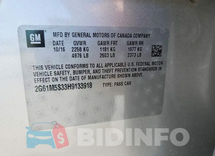 2G61M5S33H9133918 Photo# 13
