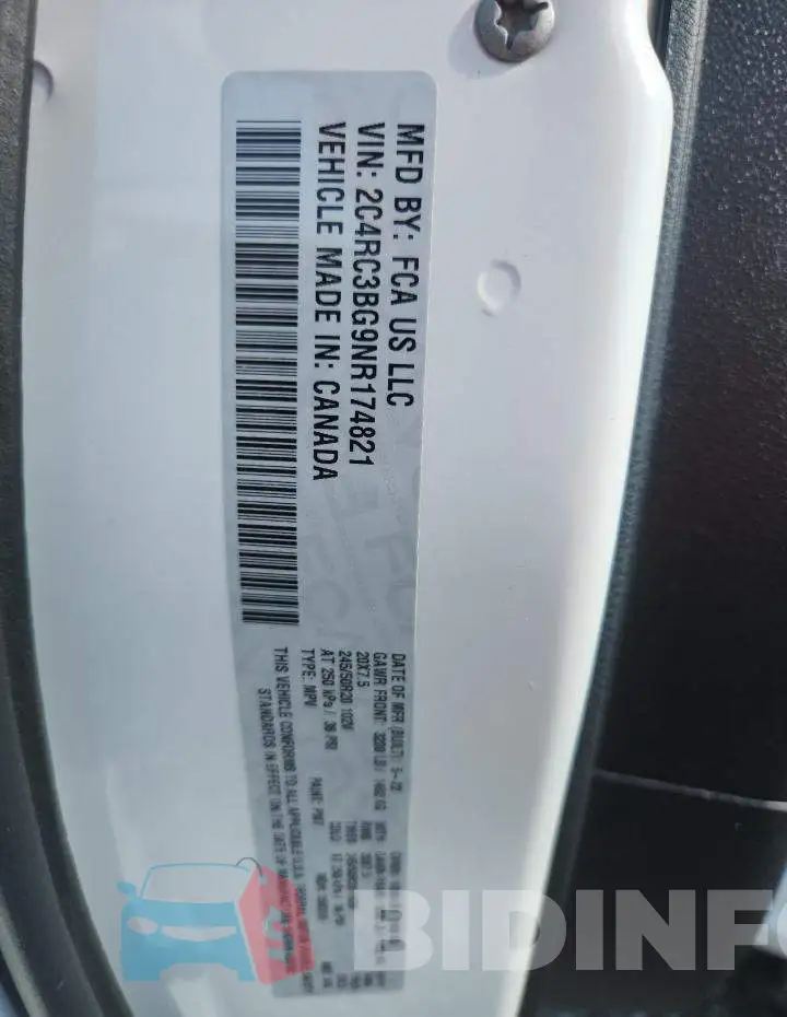 2C4RC3BG9NR174821 Photo# 13