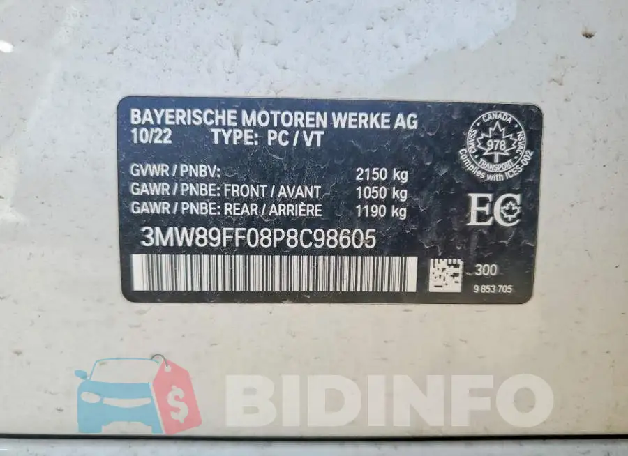 3MW89FF08P8C98605 Photo# 12