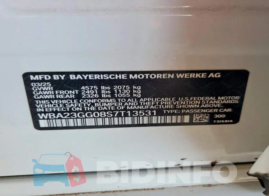 WBA23GG08S7T13531 Photo# 12