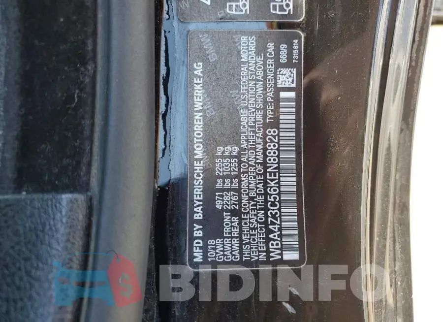 WBA4Z3C56KEN88828 Photo# 12