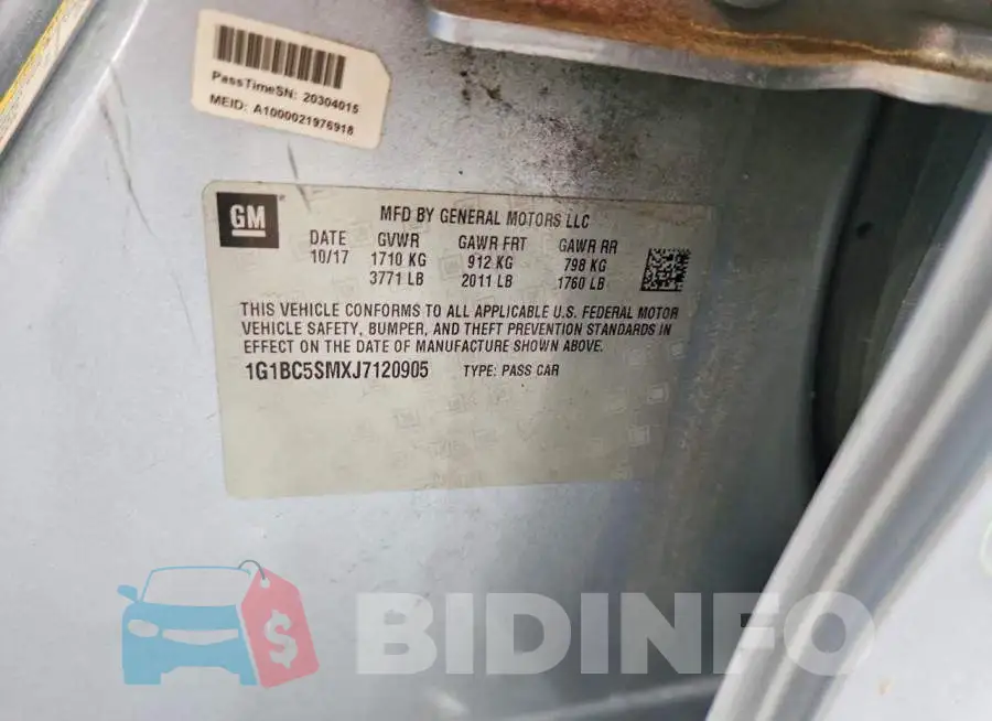 1G1BC5SMXJ7120905 Photo# 12