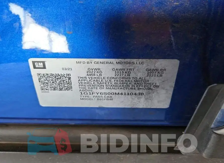1G1FY6S00M4110430 Photo# 12
