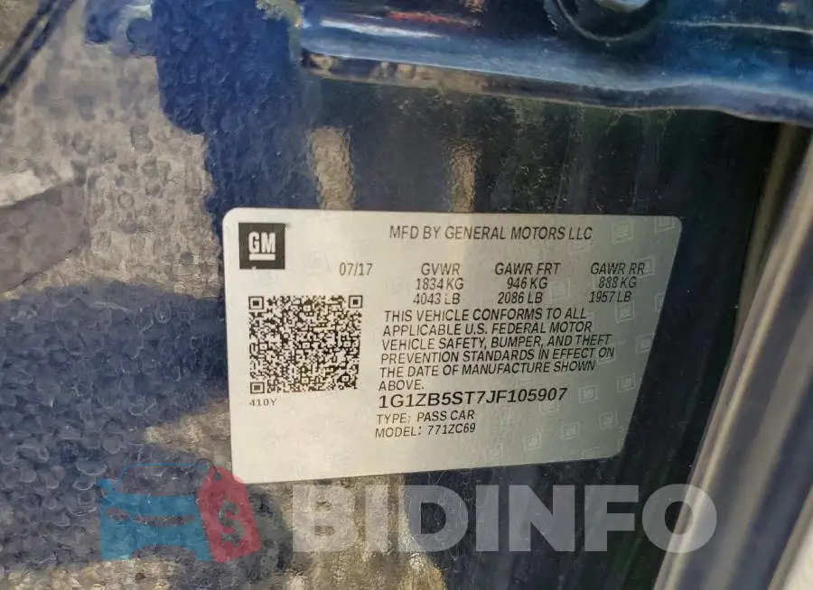 1G1ZB5ST7JF105907 Photo# 12