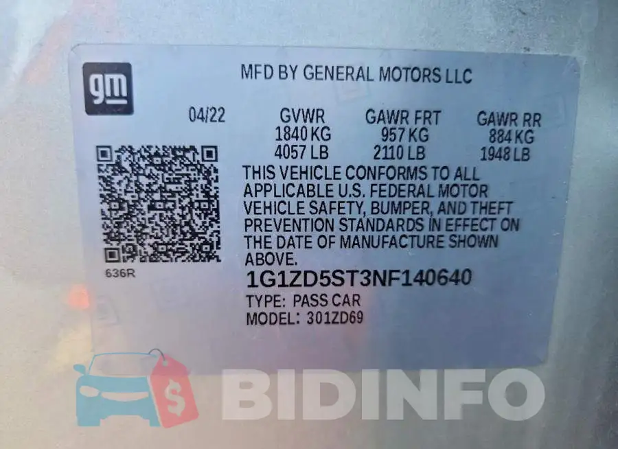 1G1ZD5ST3NF140640 Photo# 12