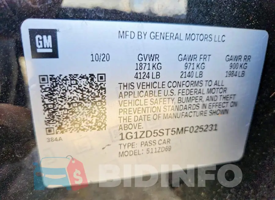 1G1ZD5ST5MF025231 Photo# 12