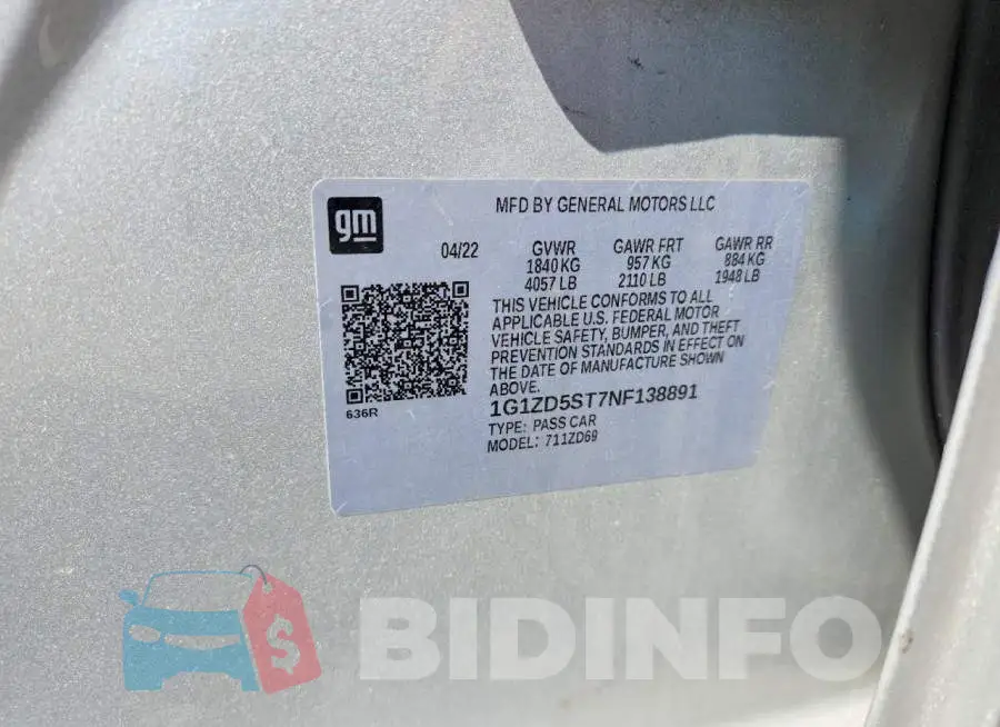 1G1ZD5ST7NF138891 Photo# 12