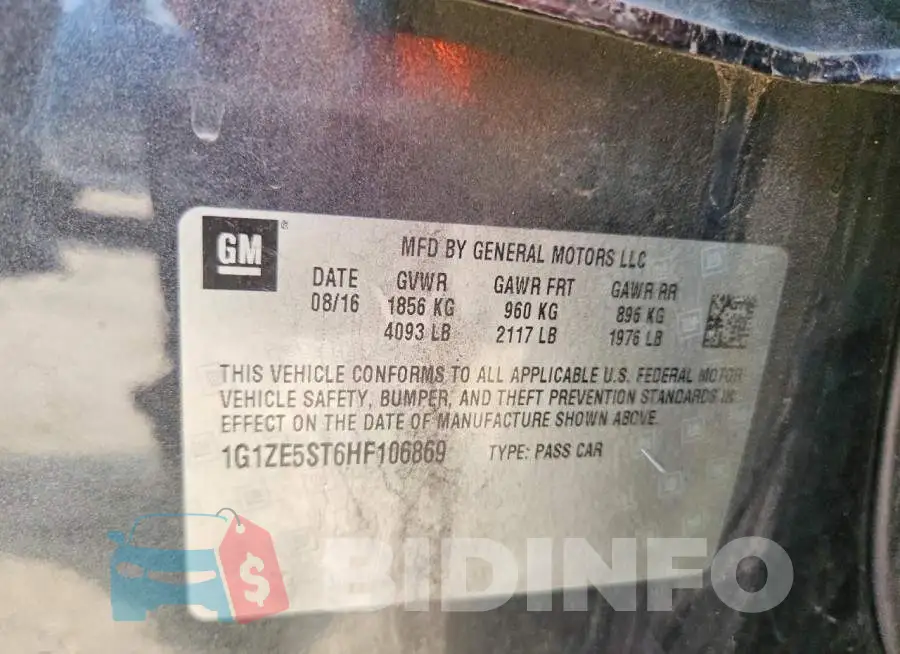 1G1ZE5ST6HF106869 Photo# 12