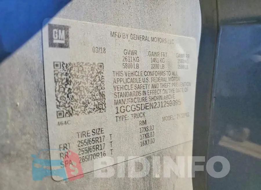 1GCGSDEN2J1259895 Photo# 12