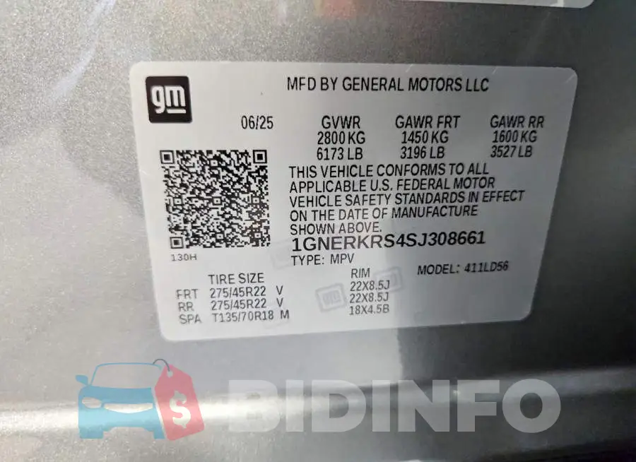 1GNERKRS4SJ308661 Photo# 13