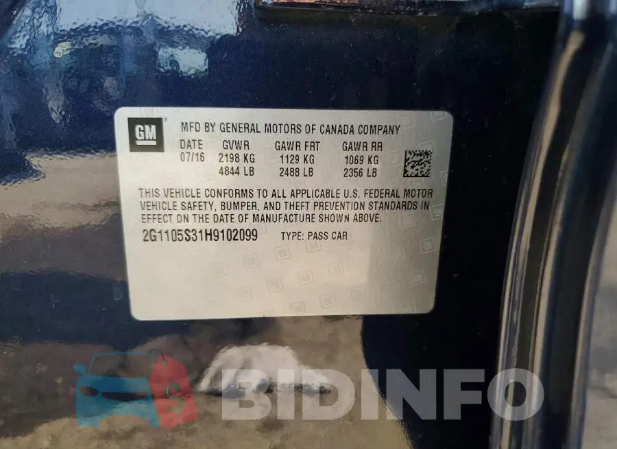 2G1105S31H9102099 Photo# 12