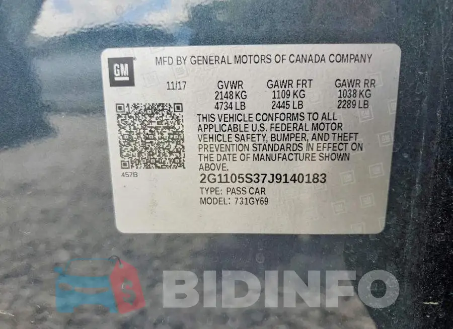 2G1105S37J9140183 Photo# 12