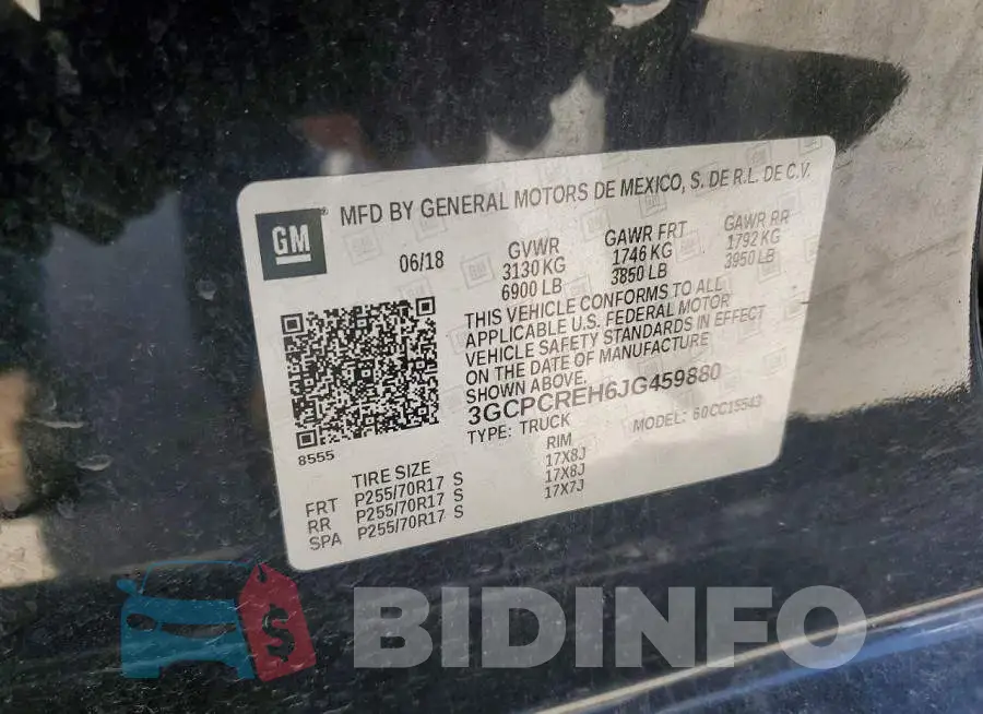 3GCPCREH6JG459880 Photo# 12