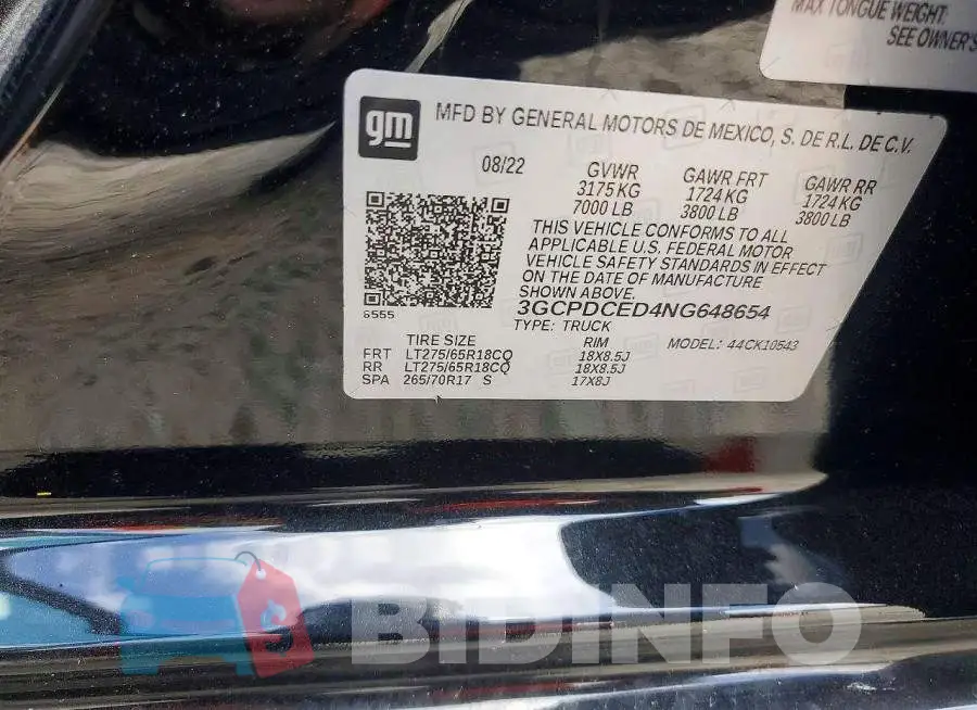 3GCPDCED4NG648654 Photo# 12