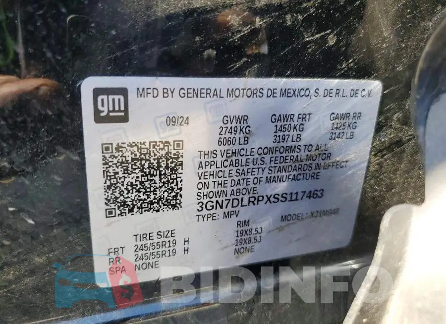 3GN7DLRPXSS117463 Photo# 13