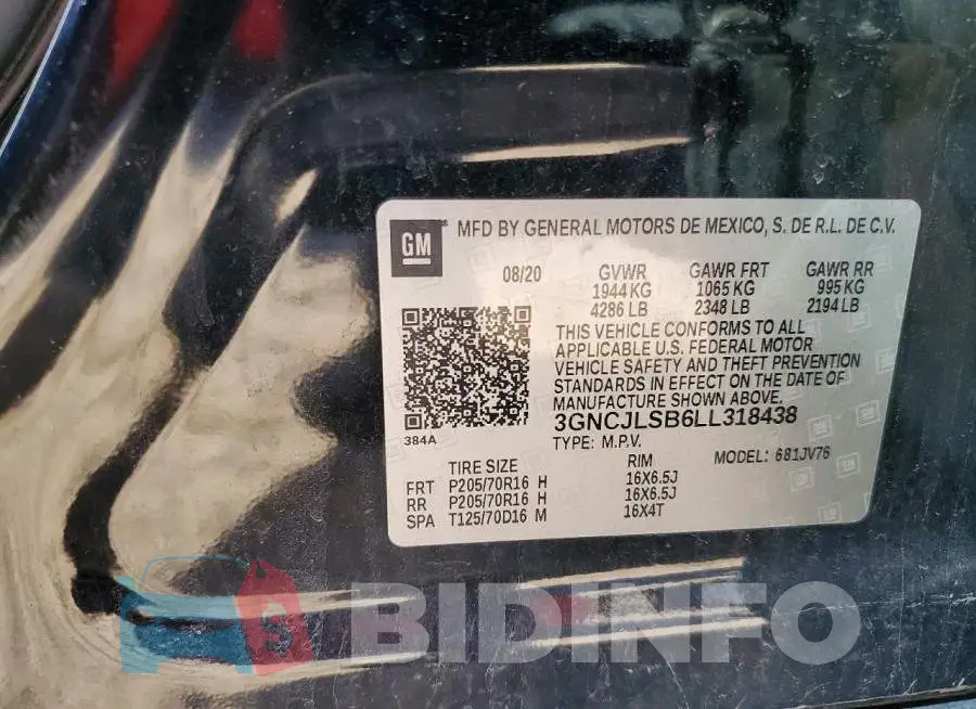3GNCJLSB6LL318438 Photo# 12