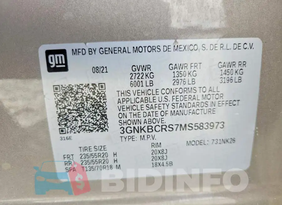 3GNKBCRS7MS583973 Photo# 13