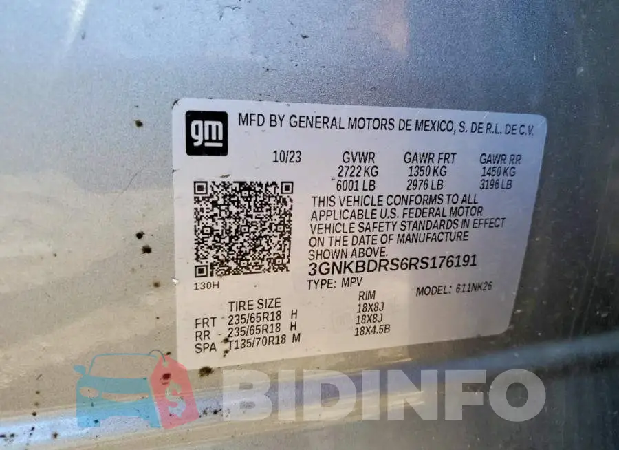 3GNKBDRS6RS176191 Photo# 13