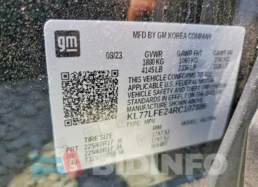 KL77LFE24RC107886 Photo# 14