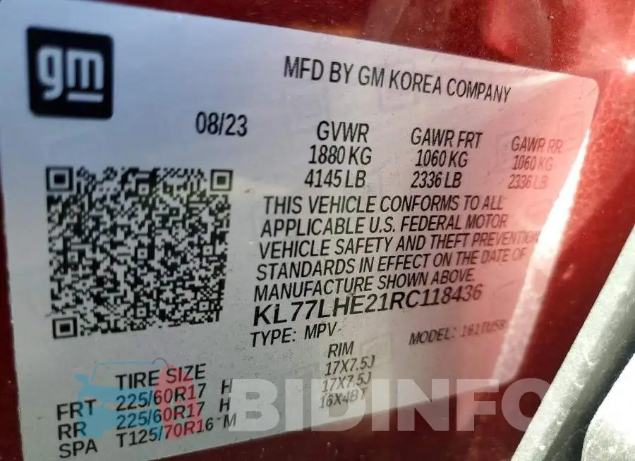 KL77LHE21RC118436 Photo# 13