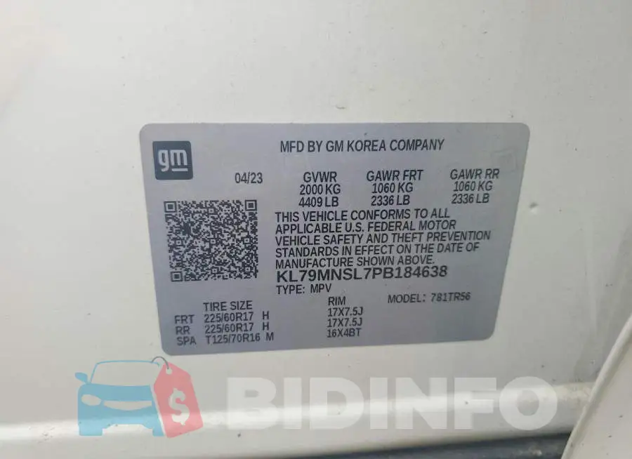 KL79MNSL7PB184638 Photo# 13