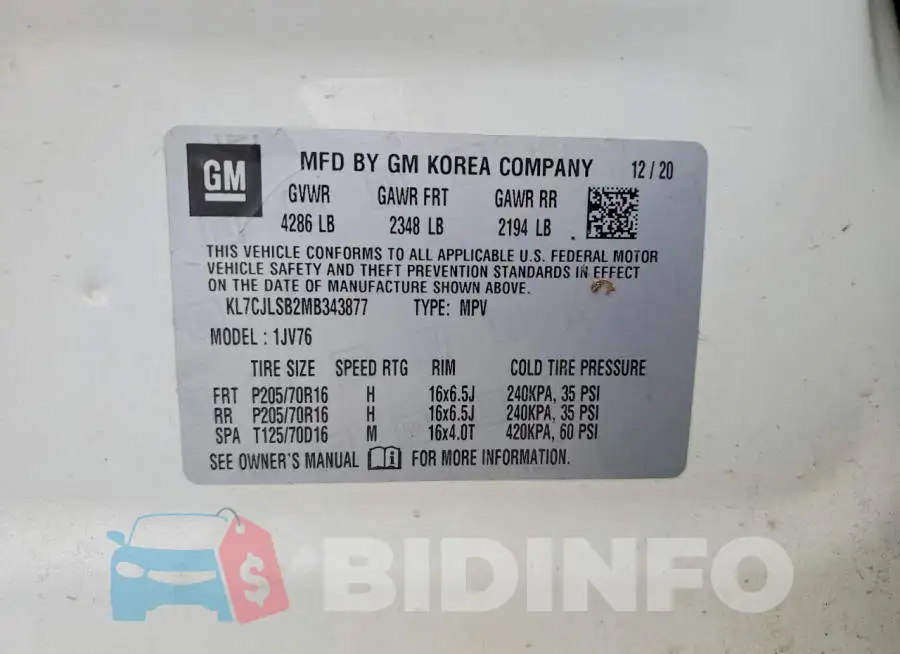 KL7CJLSB2MB343877 Photo# 13