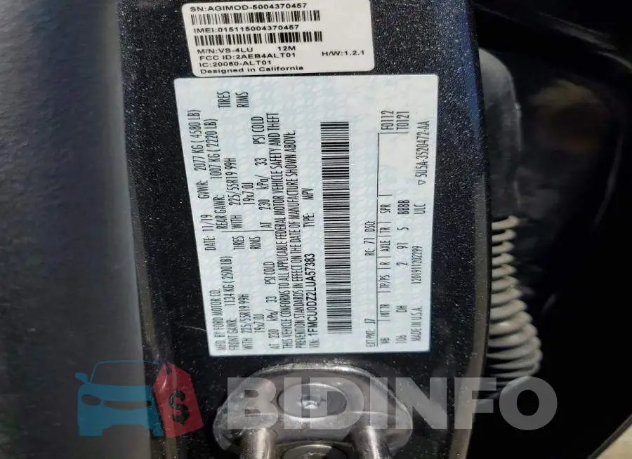1FMCU0DZ2LUA57383 Photo# 13