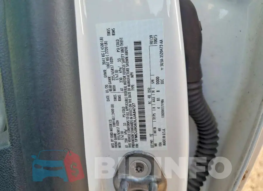 1FMCU9G63LUA84727 Photo# 13