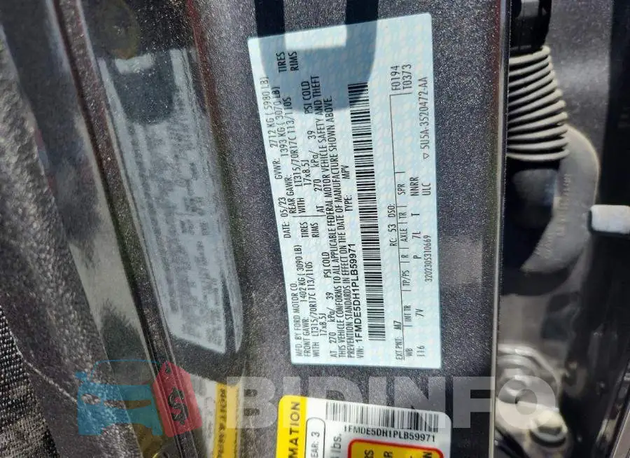 1FMDE5DH1PLB59971 Photo# 12